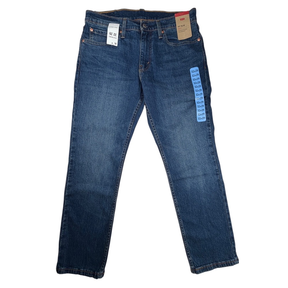 Levi's 511 Men's 32x29 NEW Slim Fit Stretch Jeans Blue Denim 04511-6363